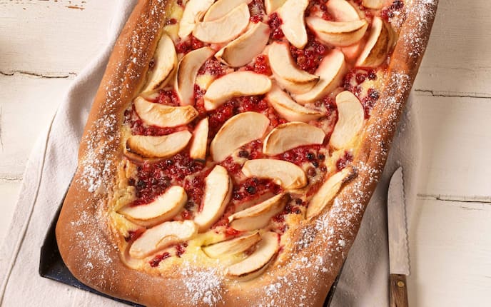 Apfelkuchen mit Preiselbeeren (Bild: Eisenhut & Mayer)