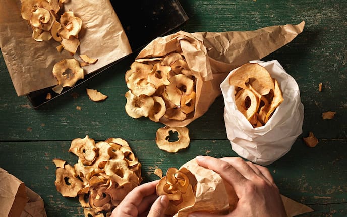 Getrocknete Apfelringe, Dörrobst, getrockneter Apfel, Dörrobst Rezept, Servus Rezept