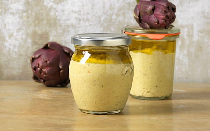Rezept, Artischockenpesto, Glas