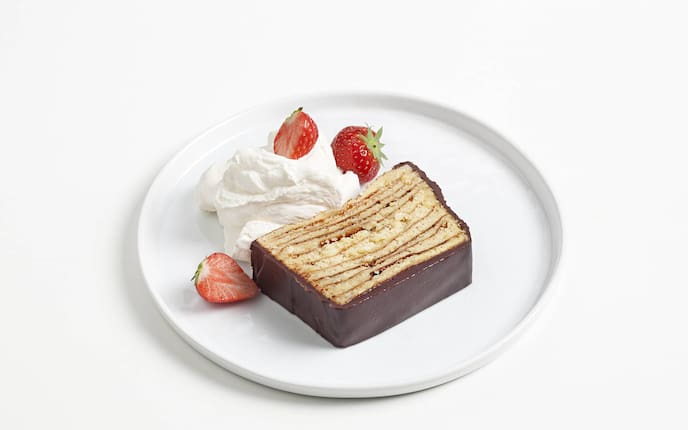 Servus Rezept, Baumkuchen, Kuchen, Schlagobers, Nachspeise