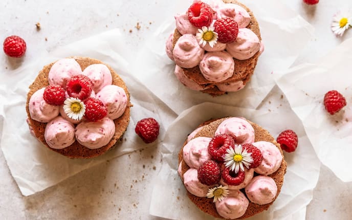 Himbeertörtchen, Christina Bauer, Kuchen, Torteletts