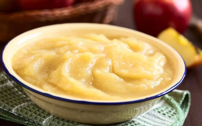 Apfel, Apfelmus, Schüssel, Beilage, Servus Rezept