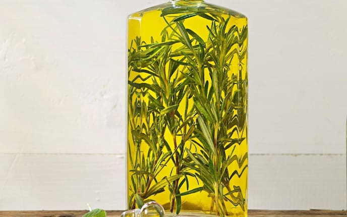 Öl, Rosmarin, Rosmarinöl, Flasche, Servus Rezept