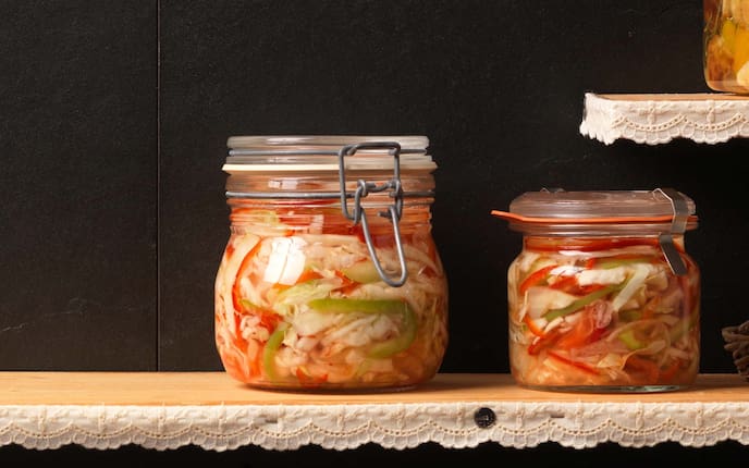 Russenkraut, Vorratskammer, Paprika, Weißkraut, Rexgläser