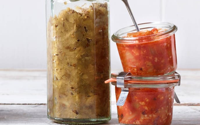 eingemachter Melanzani, Melanzani-Kaviar, Beilage, Melanzani, Servus Rezept