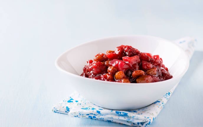 Vogelbeere, Chutney, Beilage, Eingemachtes, rote Paprika, Servus Rezept