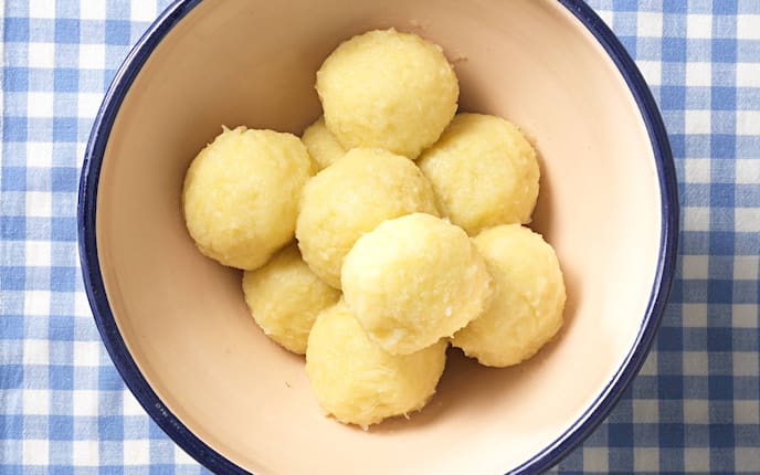 Schüssel, Kartoffel, Erdäpfel, Erdäpfelknödel