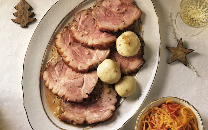 Bratl Mettensau, Schweinsbraten, Schweinebraten, Braten, Festtagsbraten