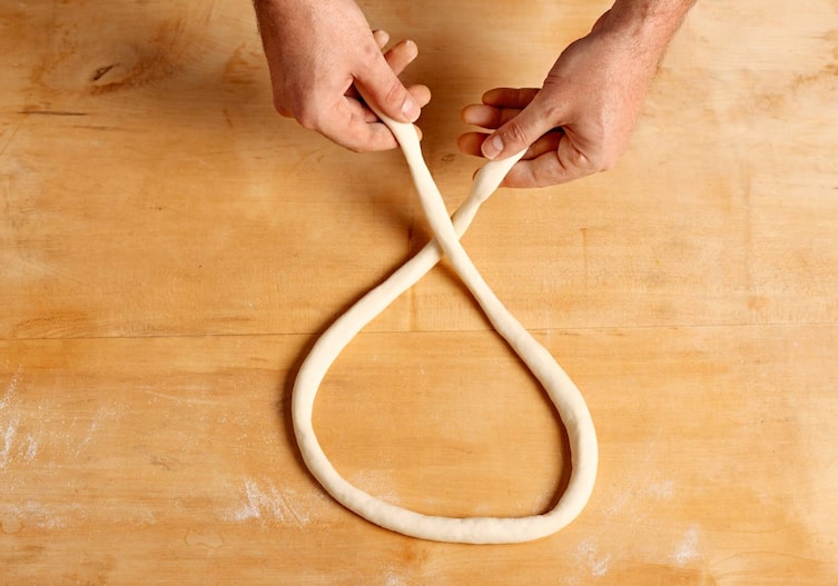 Teig, Schlaufe, Hände