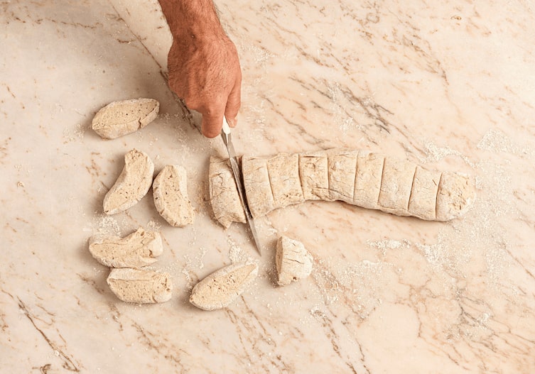 Gewürzweckerl, Kochschule, Teigstücke