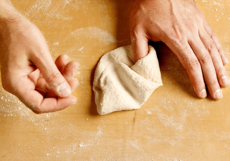 Handsemmel, Teig, Hände, Mehl