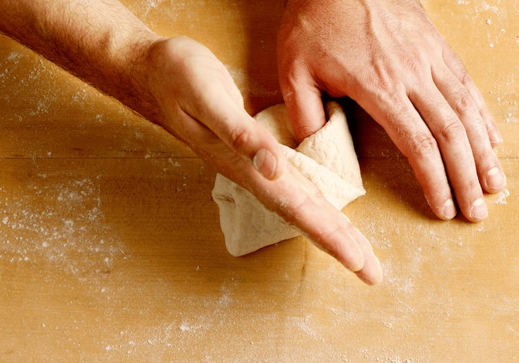 Handsemmel, Teig, Hände, Mehl