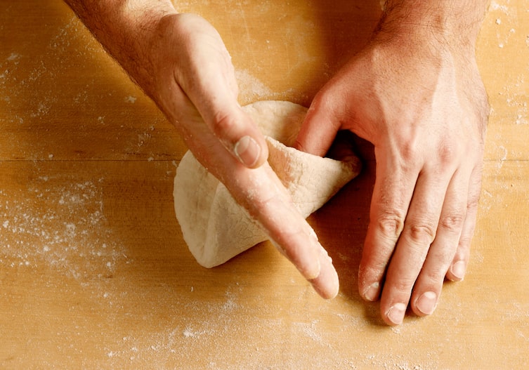 Handsemmel, Teig, Hände, Mehl