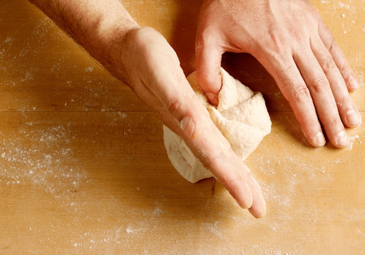 Handsemmel, Teig, Hände, Mehl