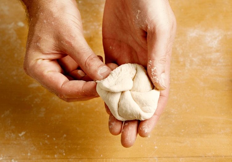 Handsemmel, Teig, Mehl, Hände