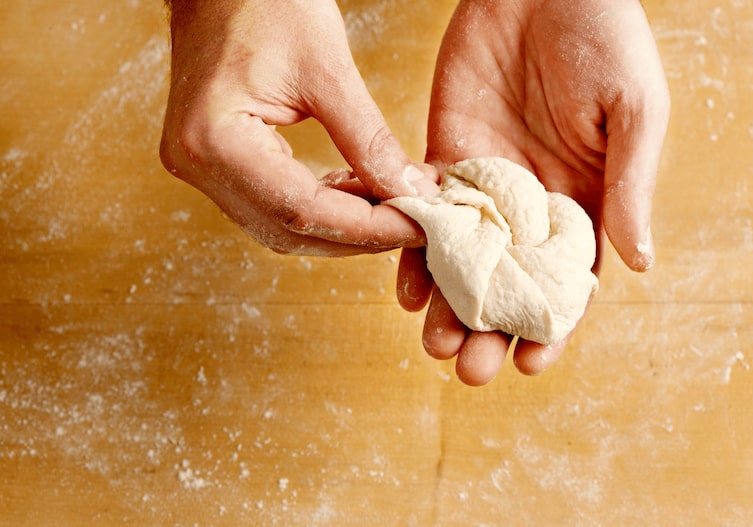 Handsemmel, Teig, Mehl, Hände