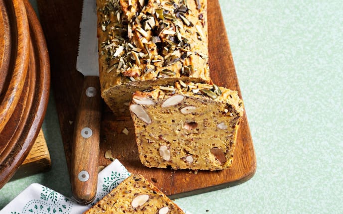 Brotmesser, Brett, Brot, Serviette