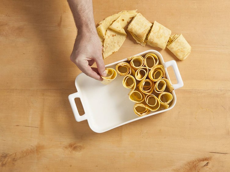 Topfenpalatschinken, Auflaufform