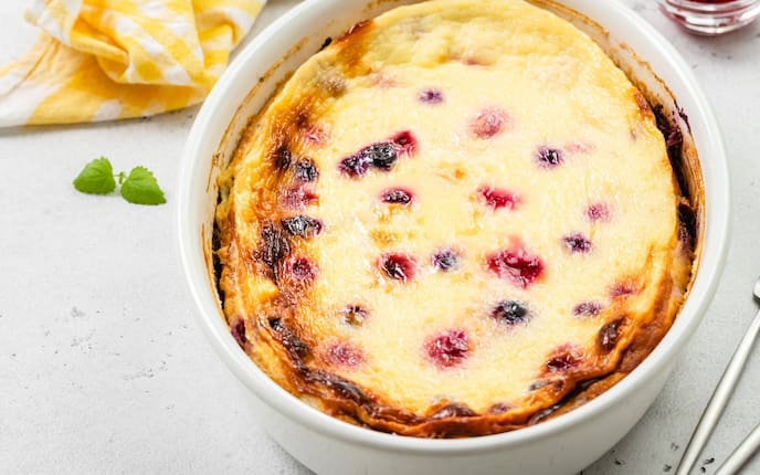 Elsbeer-Topfen-Auflauf, Rezept, Souflee