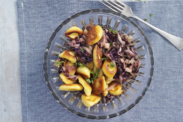 Erdäpfelnidei mit Radicchio