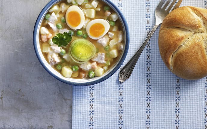 Gabelbissen mir Räucheraal, Heringsschmaus, Aal, Rezept