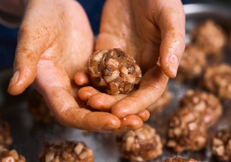 Rezept gebackene Erdäpfelknödel mit Speck Füllung
