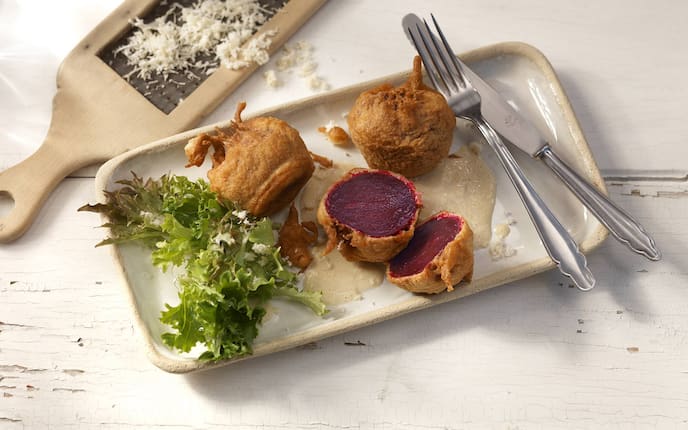 Rote Rüben, Kren, Sauce, Salat, Rezept