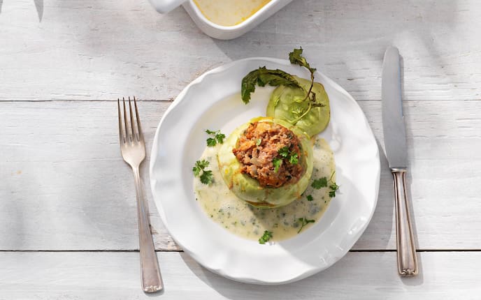 Rezept, gefüllte Kohlrabi, Faschiertes, Hackfleisch