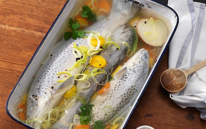 Gesottener Fisch, Fisch Rezept, Servus Rezept