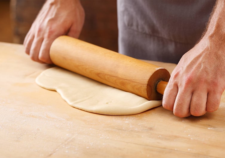 Teig, Nudelholz, Hände