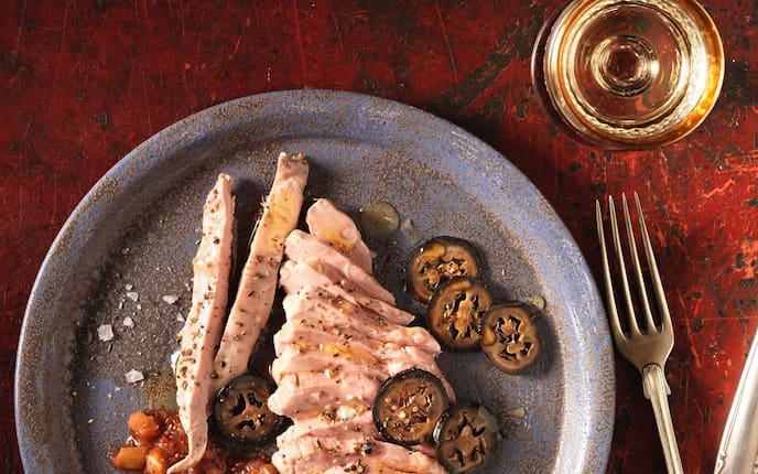 Fasanenbrust, schwarze Nüsse, Feigen, Weißwein, Hauptspeise, Servus Rezept