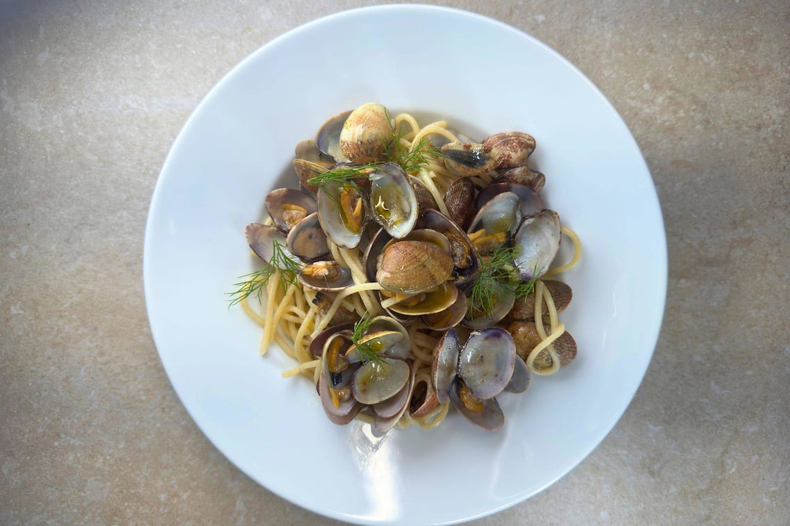 Spaghetti Vongole, Rezept von Stefan Haas, Rezept zur Sendung Heimatleuchten „Sehnsucht Süden – unterwegs in Triest“