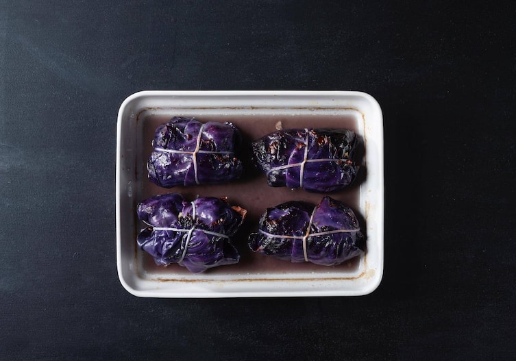 Rotkrautpäckchen, Auflaufform