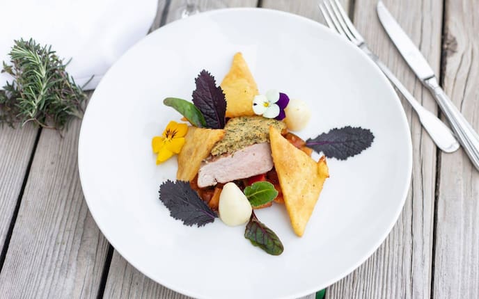 Lamm, Gemüseblätter, Hauptspeise, Gemüsewürfel, Servus Rezept