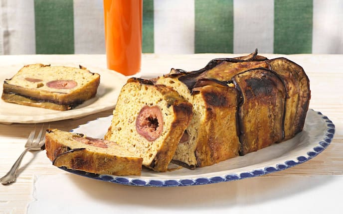 Melanzanikuchen mit Feige