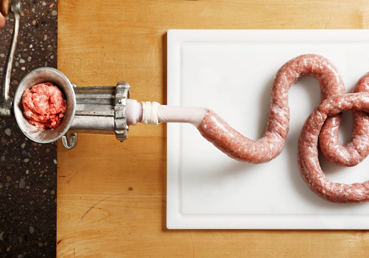 Darm, Wurst, Wurstspritze, Fleisch