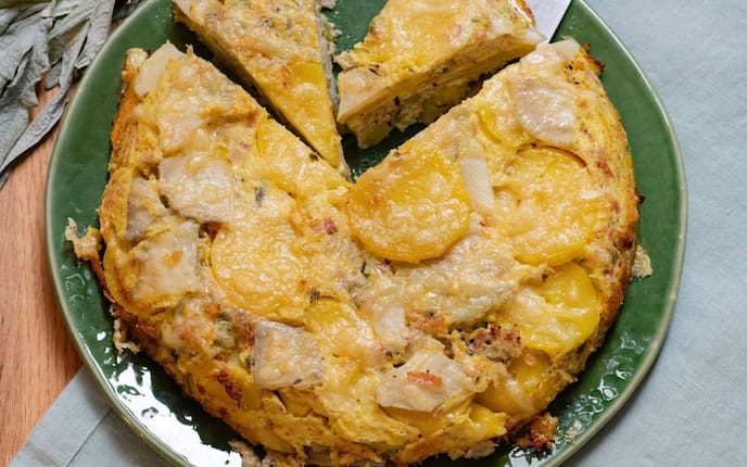 Auflauf, Omelett, Kardonen, Kartoffel, Hauptspeise, Servus Rezept