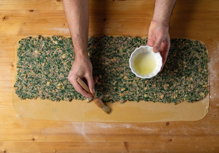 Teig, Füllung, Eiklar, Pinsel