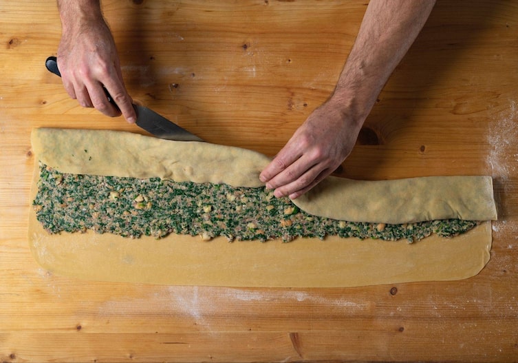 Teig, Füllung, Spatel