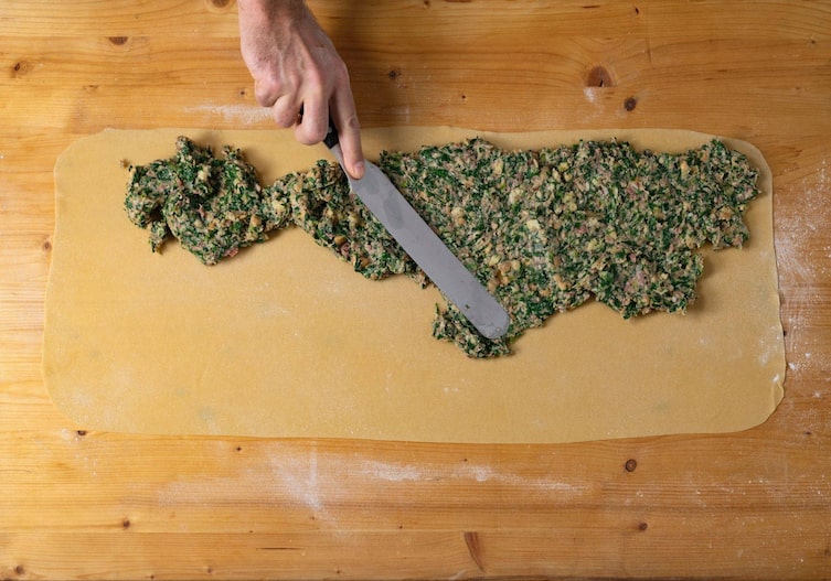 Teig, Füllung, Spatel