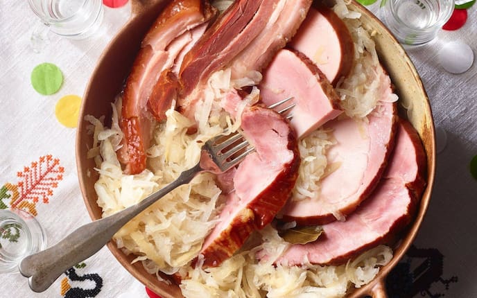 Schweinefleisch, Sauerkraut, Hauptspeise, Servus Rezept