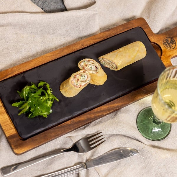 Palatschinken, Rouladen, Rollen, gefüllte Palatschinken, Weißwein, Hauptspeise, Speck