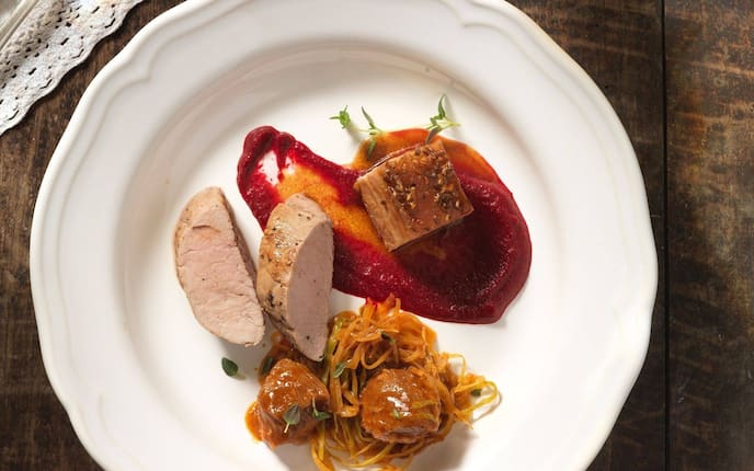 Schweinslungenbraten, Fleisch, Sauce, Kraut, Hauptspeise, Servus Rezept