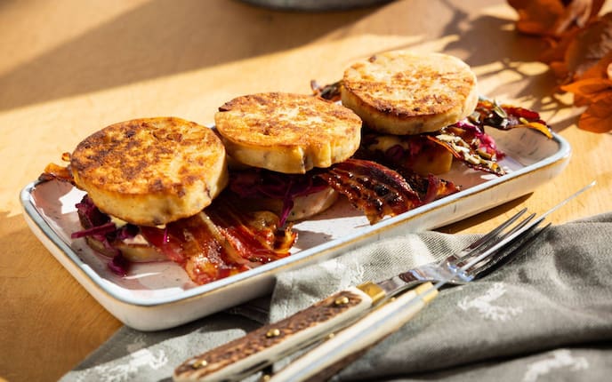 Speckknödel gefüllt mit Bacon