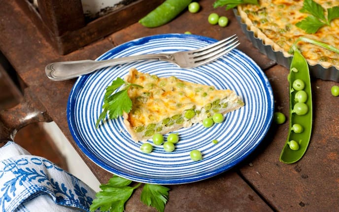 Erbsenkuchen, Erbsen, Hauptspeise
