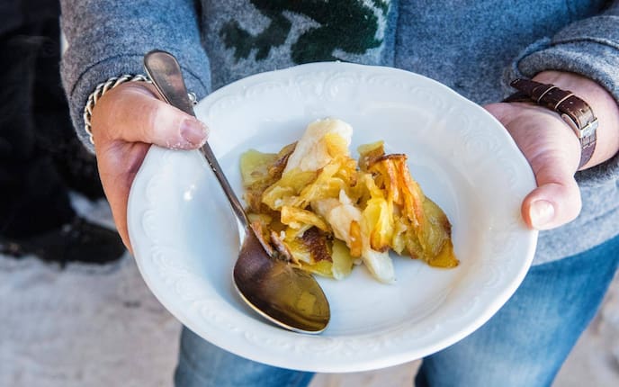 Nockerl, Erdäpfelscheiben, Kartoffelscheiben, vegetarisch, Hauptspeise, Servus Rezept