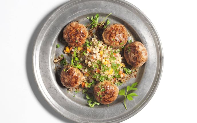 Faschiertes, Wildschwein, Saumaisen, Graupengemüse, Hauptspeise, Fleischgericht, Servus Rezept