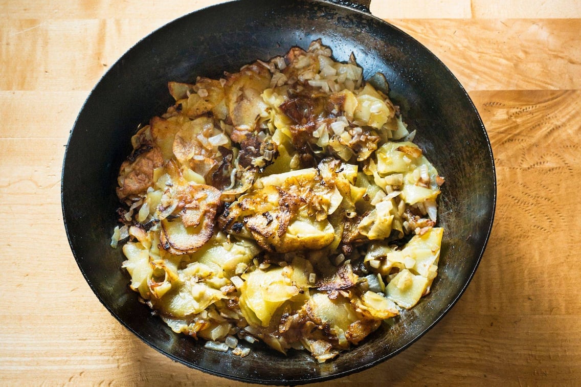 Easchbonko, Kartoffeln, Zwiebel, Pfanne, Hauptspeise, Servus Rezept