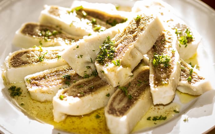 Hadnkranznudeln, Kräuter, Butter, Hadnmehl