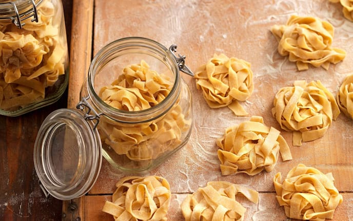 Bandnudelnester, Bandnudeln selber machen, Bandnudel-Rezept